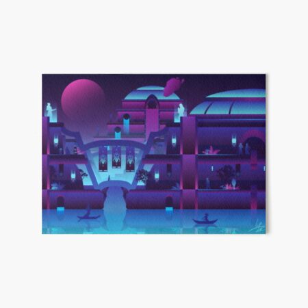 Item preview, Synthwave Vivec City designed and sold by Ilona Iske.