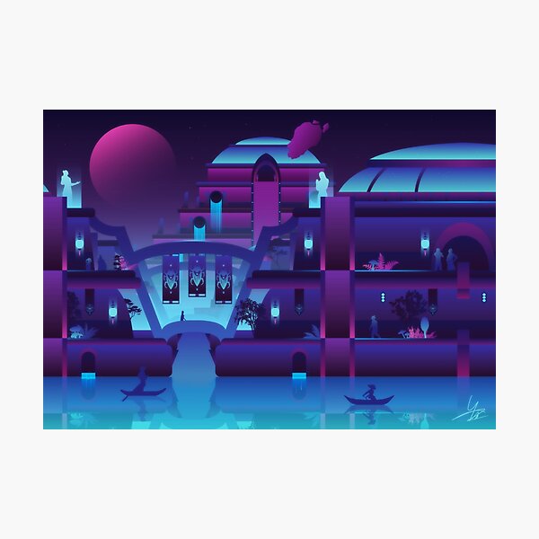 Artikel-Vorschau von Synthwave Vivec City, designt und verkauft von Ilona Iske.