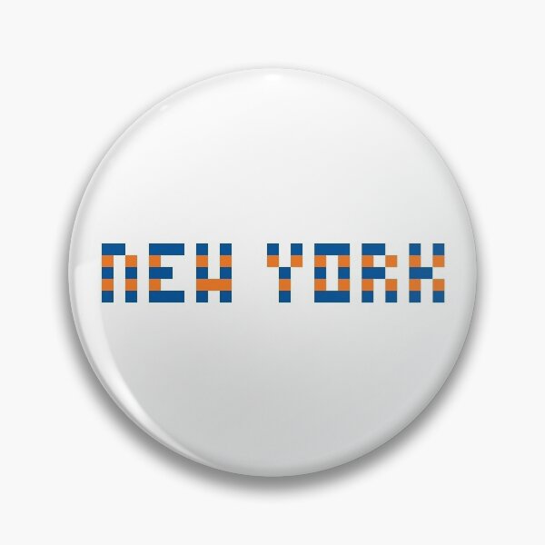 Item preview, Pixel NHL New York in Away Colors (Blue Orange) designed and sold by gkillerb.