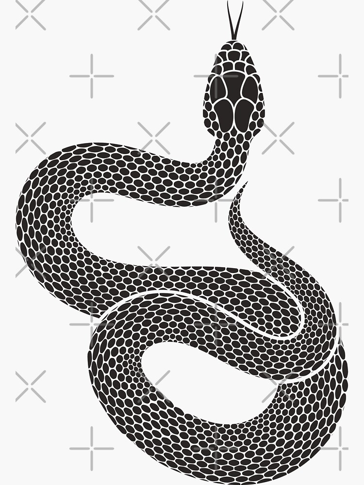 "Black Snake" Sticker for Sale by RDArtist Redbubble