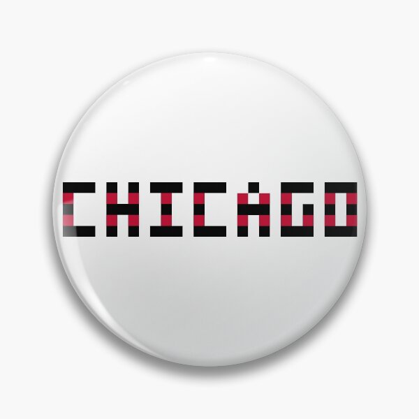 Item preview, Pixel NHL Chicago in Away Colors (Black Red) designed and sold by gkillerb.