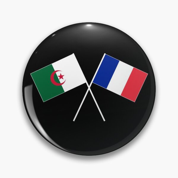Item preview, Algerian-French friendship flag banner designed and sold by GeogDesigns.