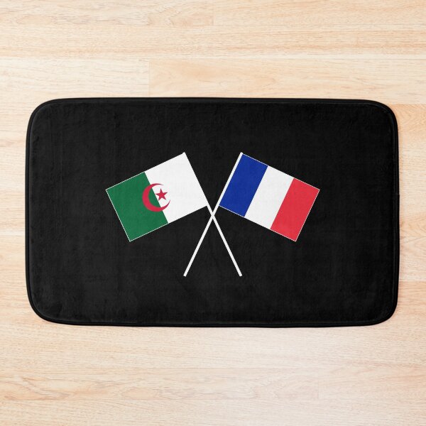 Item preview, Algerian-French friendship flag banner designed and sold by GeogDesigns.