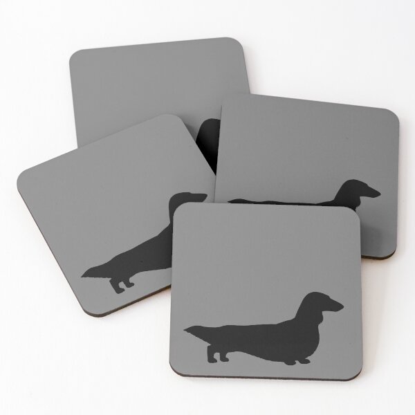 Item preview, Longhaired Dachshund Silhouette(s) Long Haired Wiener Dog designed and sold by Jenn Inashvili.