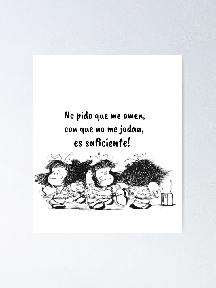 Mafalda Quino Comics Poster for Sale by Elena Bee