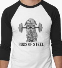 Buns of Steel (Light) Men's Baseball ¾ T-Shirt
