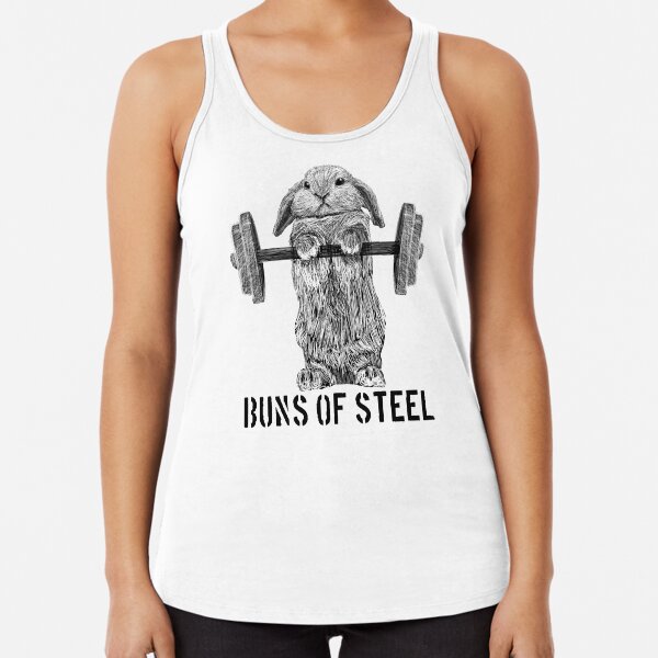 Buns of Steel (Light) Racerback Tank Top