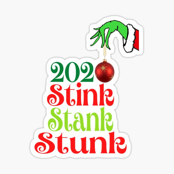 2020 Stink Stank Stunk Matching Family Christmas Pajamas Greeting QUARANTINE Sticker