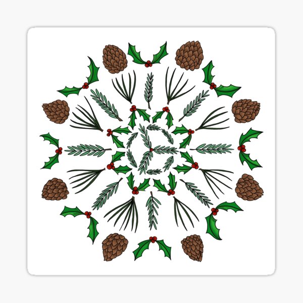 Yule Mandala Sticker