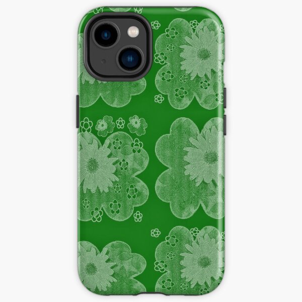 Flowers on green iPhone Tough Case