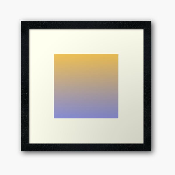 Yellow to lavender gradient Framed Art Print