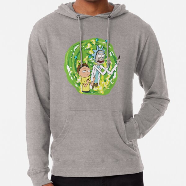 Rick and morty middle finger Lightweight Hoodie