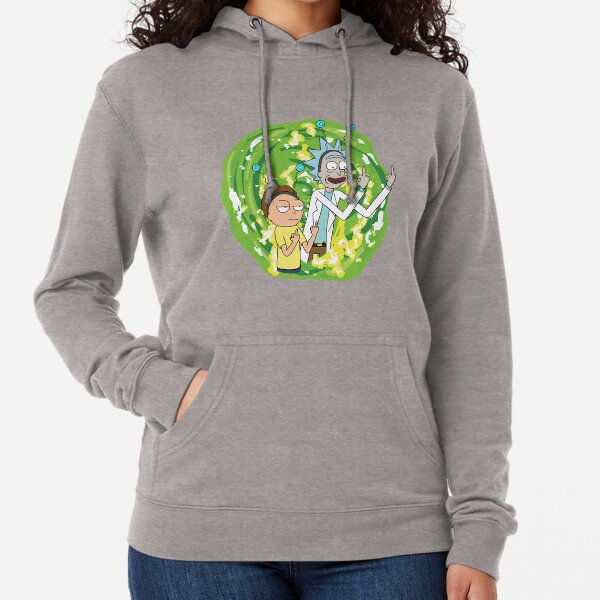 Rick and morty middle finger Lightweight Hoodie