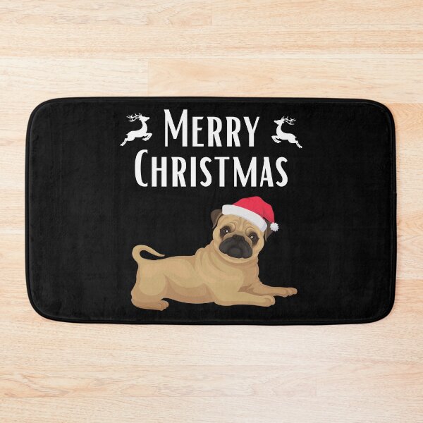 Item preview, Cita navideña de Pug, caricatura de Pug designed and sold by OneTimeEngineer.