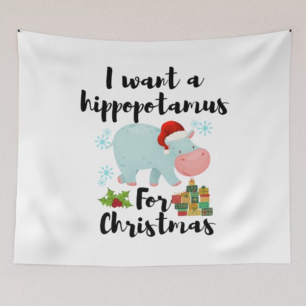 Item preview, I Want A Hippopotamus For Christmas designed and sold by Sutra-Lotus-Co.