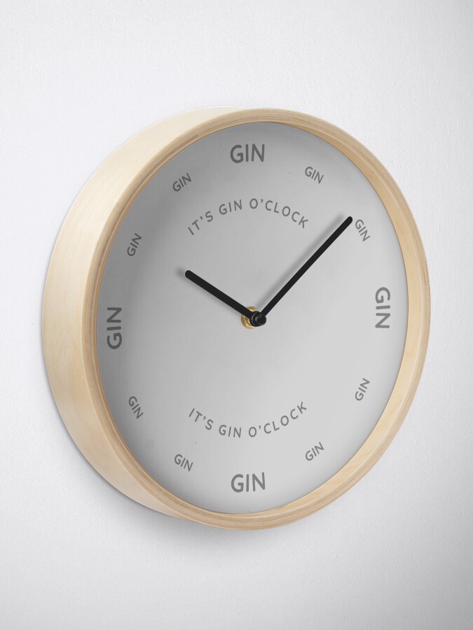 Alternate view of It's Gin O'Clock Grey Clock