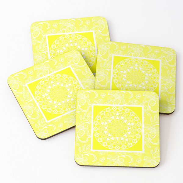 Item preview, Mandala and Lace (White, Yellow) designed and sold by JazzPWall.