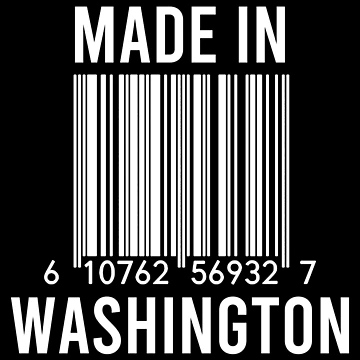 Artwork thumbnail, Made In Washington by RandomStuffShop