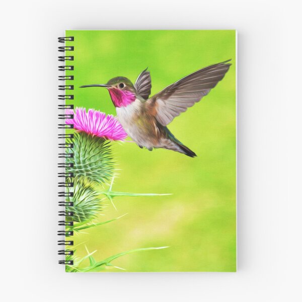 Item preview, Ruby Throated Hummingbird and Thistle designed and sold by FineArtography.