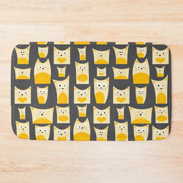 Item preview, Yellow cat illustration pattern design designed and sold by PurrfectCorner.