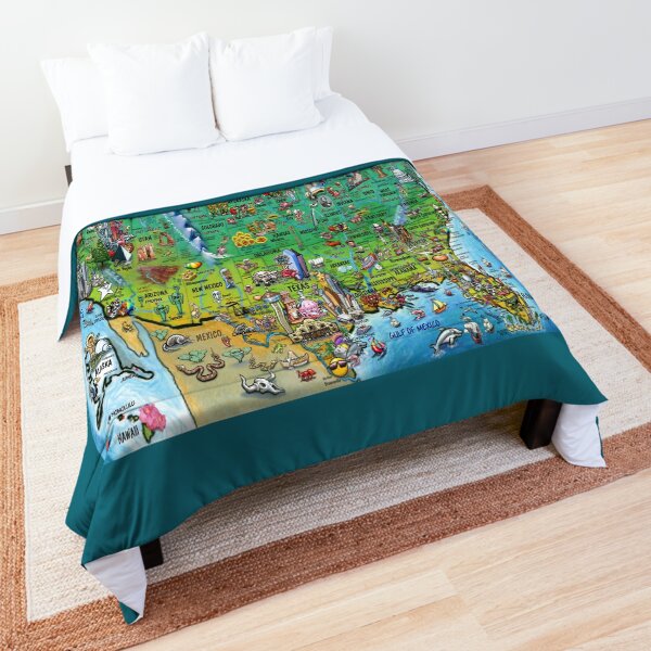 USA Fun Map Comforter