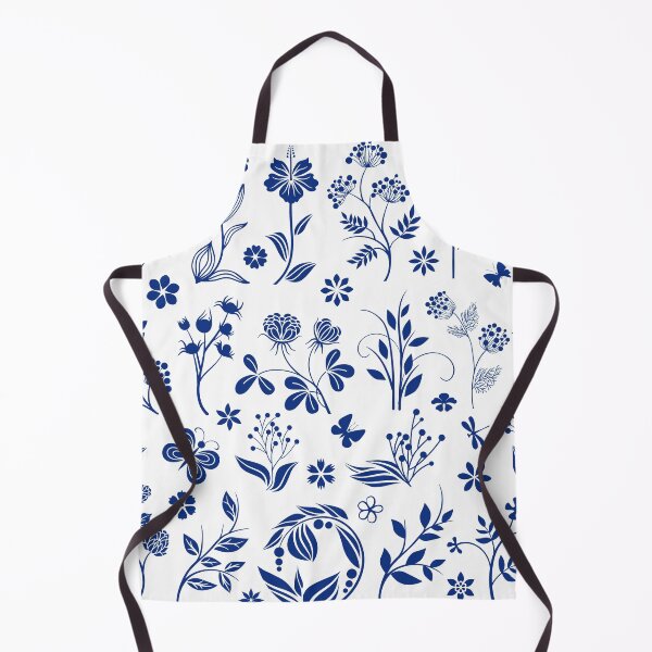 Item preview, Blue Floral Toile Flowers Illustration designed and sold by IZiets.