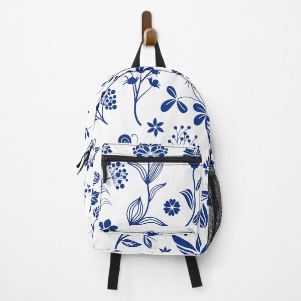 Item preview, Blue Floral Toile Flowers Illustration designed and sold by IZiets.