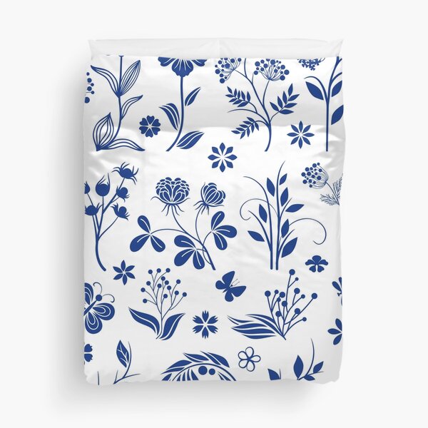 Item preview, Ilustración de flores de baño floral azul designed and sold by IZiets.