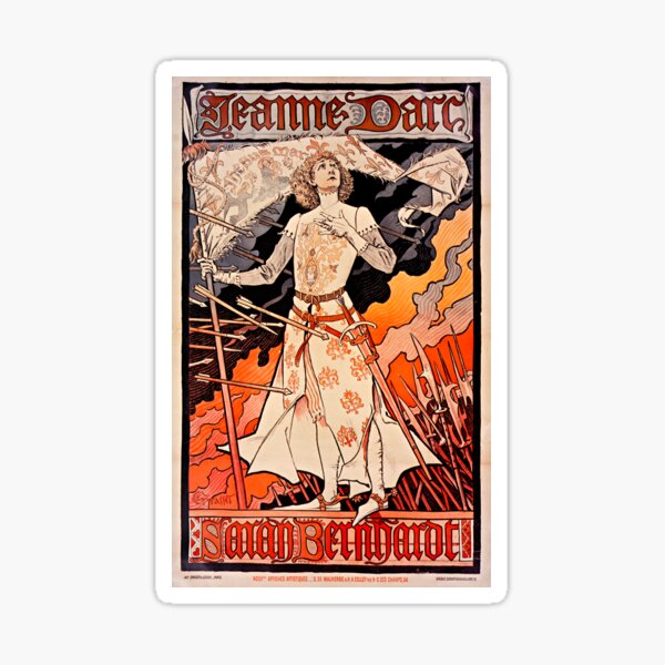 Jeanne D'Arc by Eugene Grasset 1894 Sticker