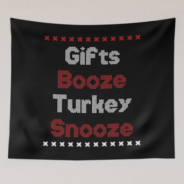 Item preview, Gifts Booze Turkey Snooze, Funny Christmas Day List designed and sold by Funful.