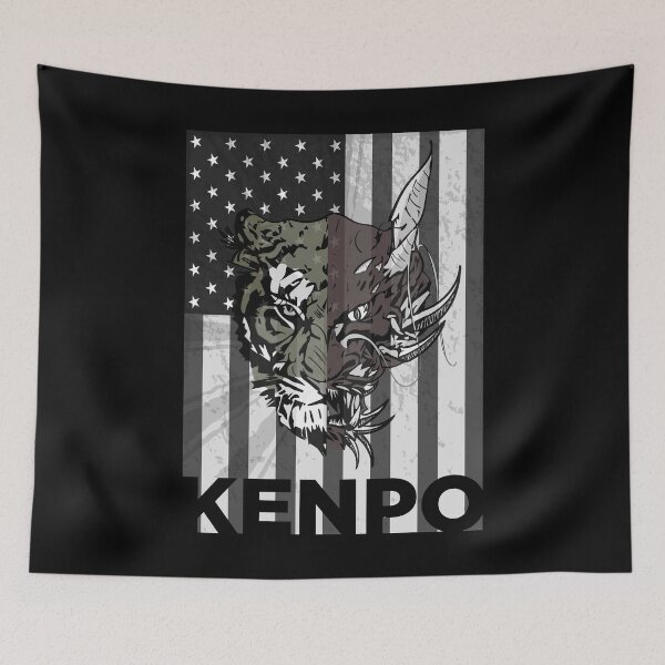 Item preview, American Kenpo Flag Tiger and Dragon designed and sold by MasterKlaw.