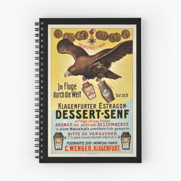 Artikelvorschau, retro klagenfurter estragon dessert senf im fluge durch die welt entworfen und verkauft von CorasPosters.