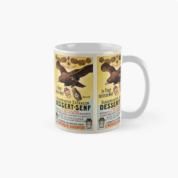 Item preview, retro klagenfurter estragon dessert senf im fluge durch die welt designed and sold by CorasPosters.
