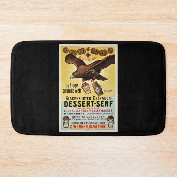 Item preview, retro klagenfurter estragon dessert senf im fluge durch die welt designed and sold by CorasPosters.
