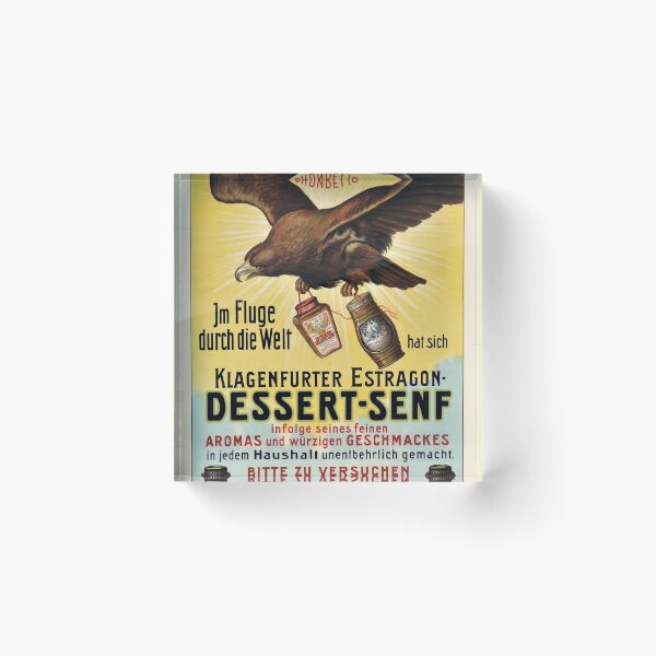 Artikelvorschau, retro klagenfurter estragon dessert senf im fluge durch die welt entworfen und verkauft von CorasPosters.