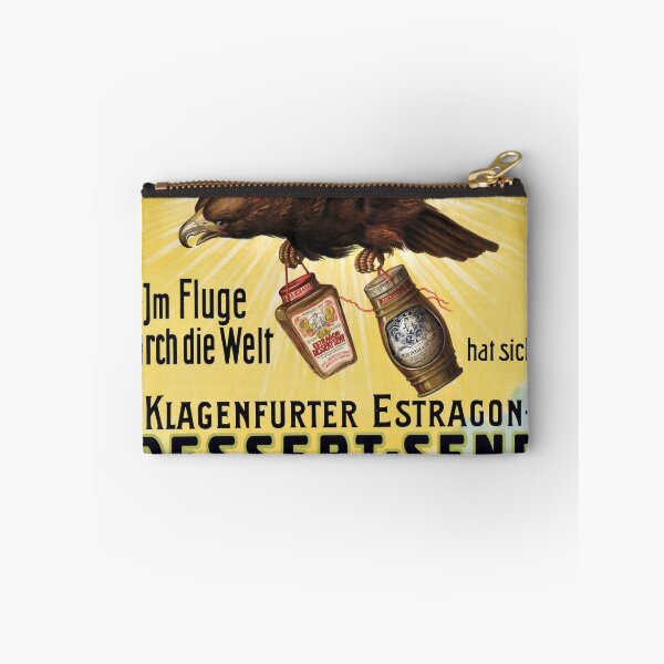 Item preview, retro klagenfurter estragon dessert senf im fluge durch die welt designed and sold by CorasPosters.