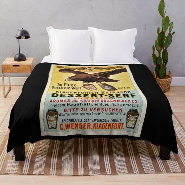 Item preview, retro klagenfurter estragon dessert senf im fluge durch die welt designed and sold by CorasPosters.
