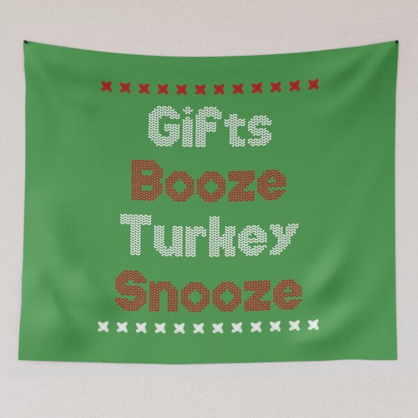 Item preview, Funny Christmas Day List Gifts Booze Turkey Snooze designed and sold by Funful.