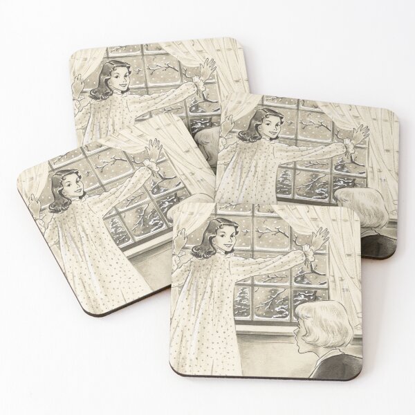 Item preview, Retro Winter Christmas Scene designed and sold by Vintage Wall Art.