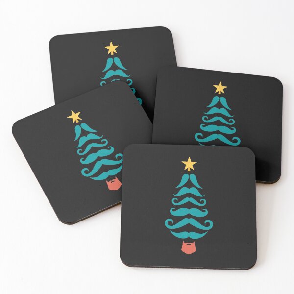 Item preview, Trendy mustache Christmas tree, barber gift. designed and sold by NomadMessenger.