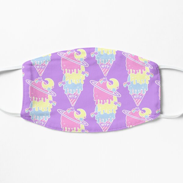 Kawaii cosmic melty ice cream Flat Mask