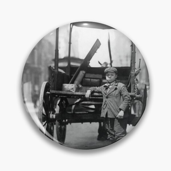 Item preview, Young Boy Posing With An Express Wagon - St. Louis - Lewis Hine 1910 designed and sold by warishellstore.