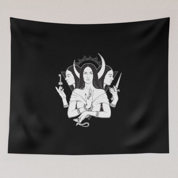 Item preview, Hecate Triple Moon Goddess of the Moon and Magic Pagan Wicca designed and sold by enjoytheshirt.