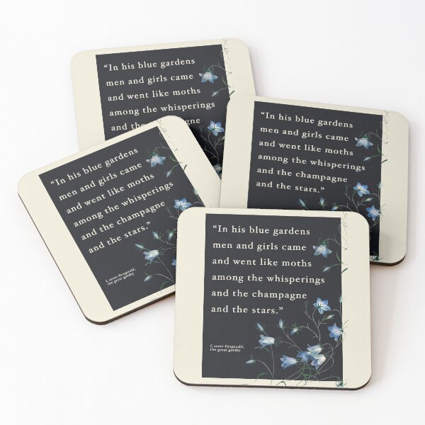Item preview, "Blue Gardens" The Great Gatsby Quote designed and sold by sky stephens.