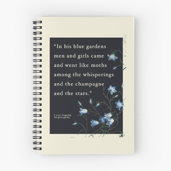 Item preview, "Blue Gardens" The Great Gatsby Quote designed and sold by sky stephens.