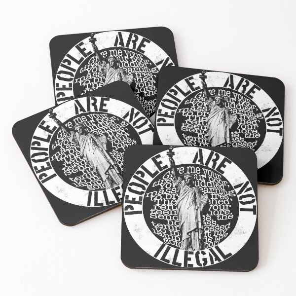 Item preview, PEOPLE ARE NOT ILLEGAL (new colossus) designed and sold by SaltCitySage.