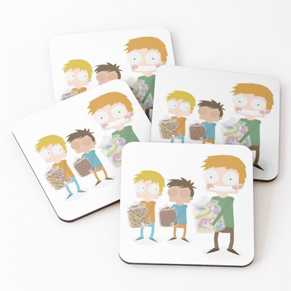 Item preview, Papercraft style artwork of children enjoying sweets designed and sold by chattleyworks.