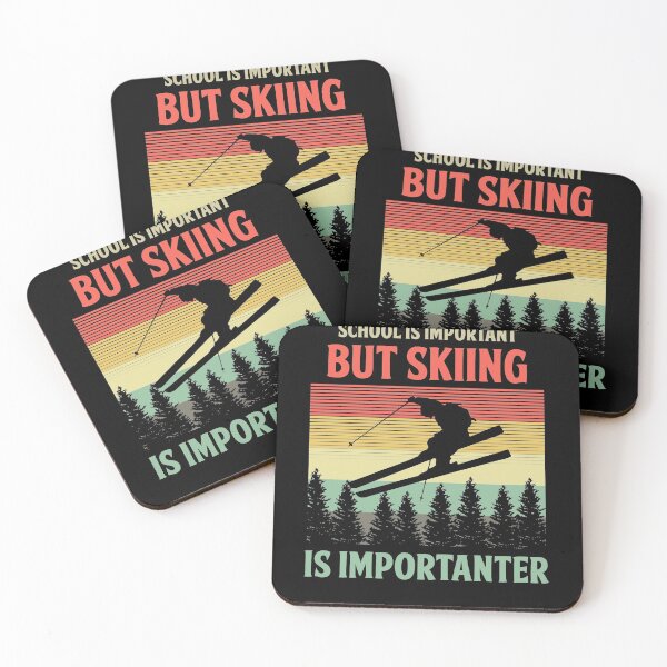 Item preview, School Is Important But Skiing Is Importanter Skiers Gift designed and sold by MakeGoodChoices.