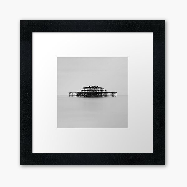 West Pier Monochrome Framed Art Print
