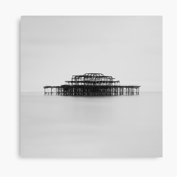 West Pier Monochrome Canvas Print